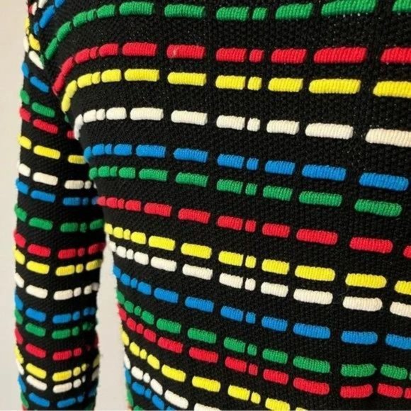Endless Rose Retro colourful knitted top sweater full sleeves Size small - Picture 4 of 7